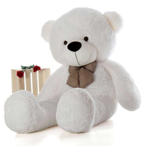 Super Giant 7 Feet White Bow Teddy Bear Soft Toy
